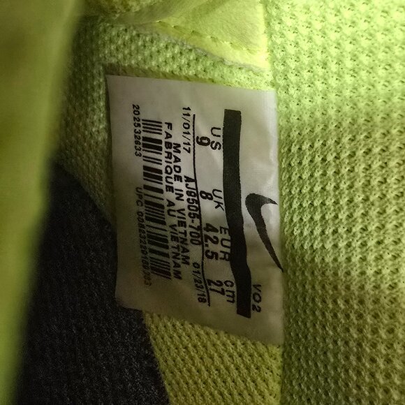 Nike Air Force 1 '07 LV8 UV Volt size 9 Mens - Picture 7 of 16